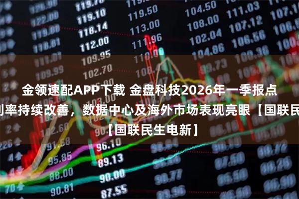 金领速配APP下载 金盘科技2026年一季报点评：毛利率持续改善，数据中心及海外市场表现亮眼【国联民生电新】