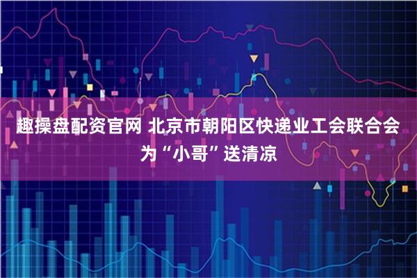 趣操盘配资官网 北京市朝阳区快递业工会联合会为“小哥”送清凉