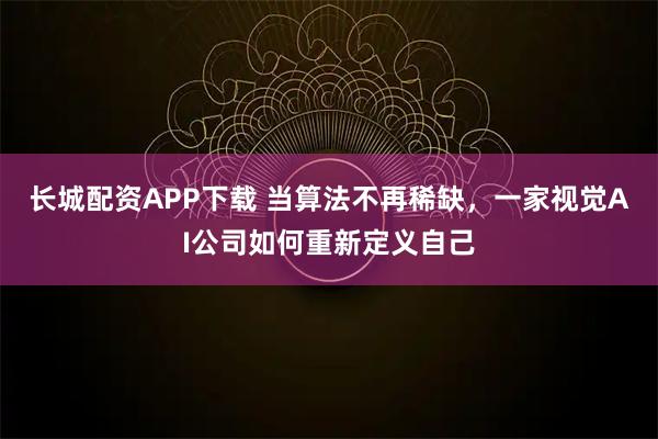 长城配资APP下载 当算法不再稀缺,一家视觉AI公司如何重新定义自己